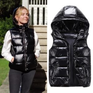 Kinky Cloth Vest Padded Hooded Jacket