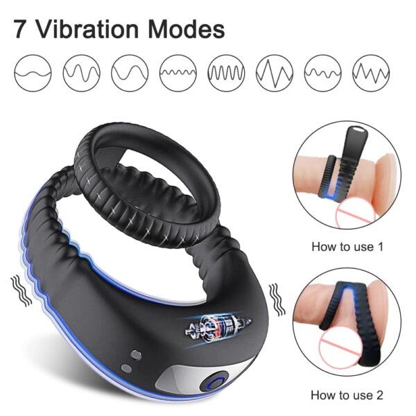 Kinky Cloth Vibrating Penis Cock Ring